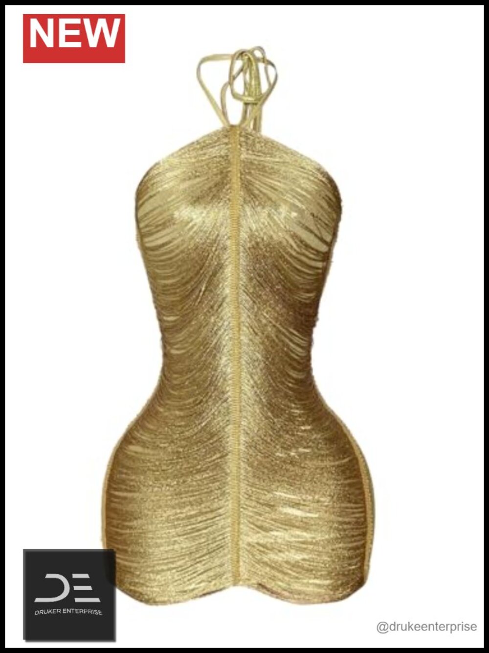 Floerns Women's Halter Neck Fringe Bodycon Mini Dress Party Cocktail